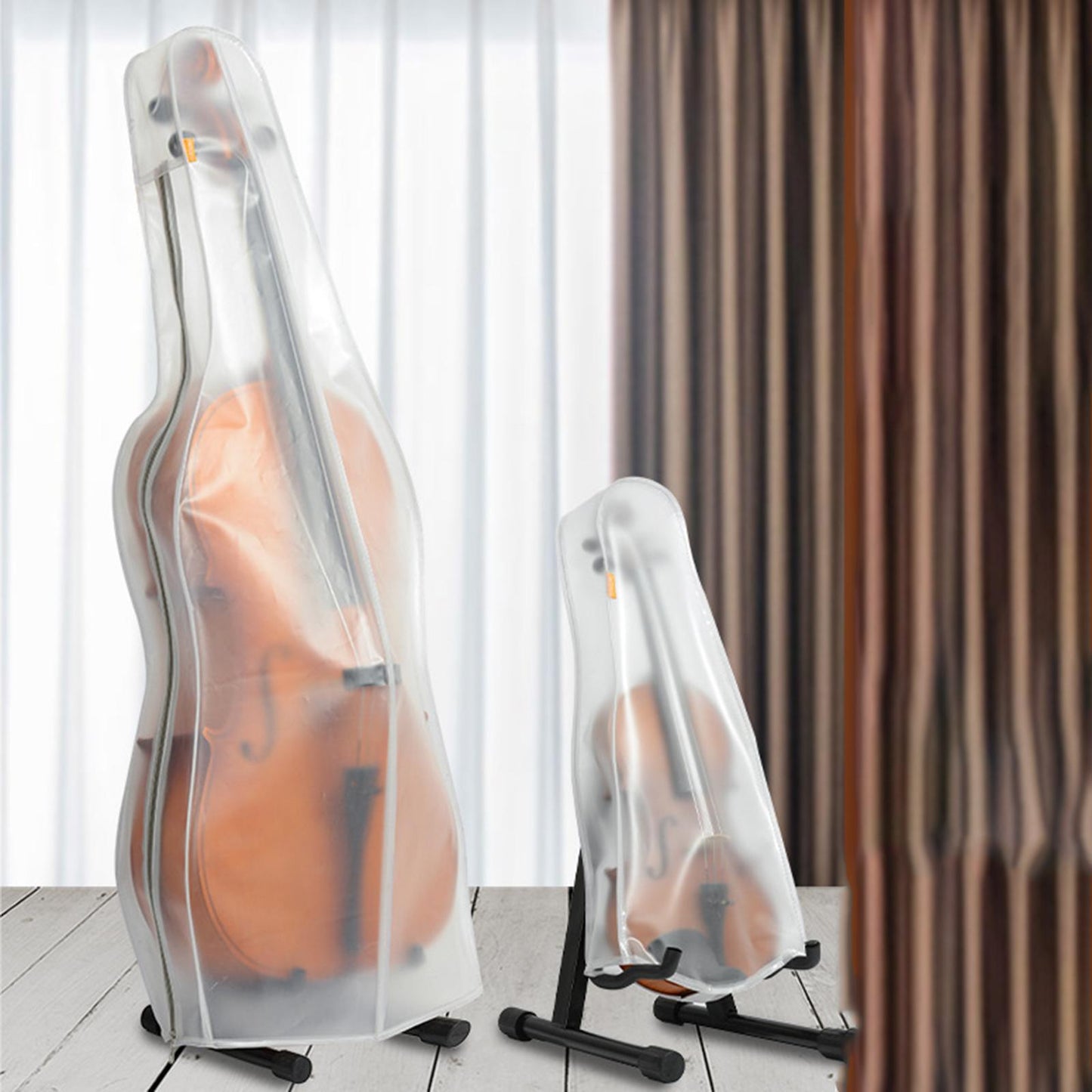 Clear Violin Shell Case Against Dust or Dirt for T-07 Violin 50.79x17.72x5.91 in