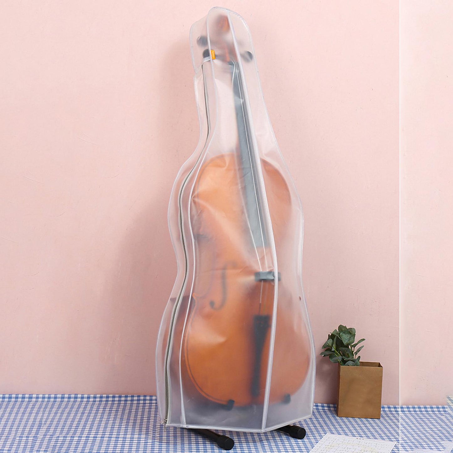 Clear Violin Shell Case Against Dust or Dirt for T-07 Violin 50.79x17.72x5.91 in