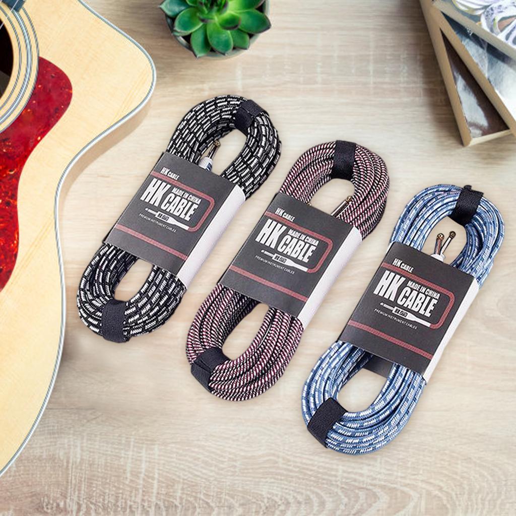 Electric Guitar AMP Cord No Noise Shielded for Bass Mandolin Accessories 10m