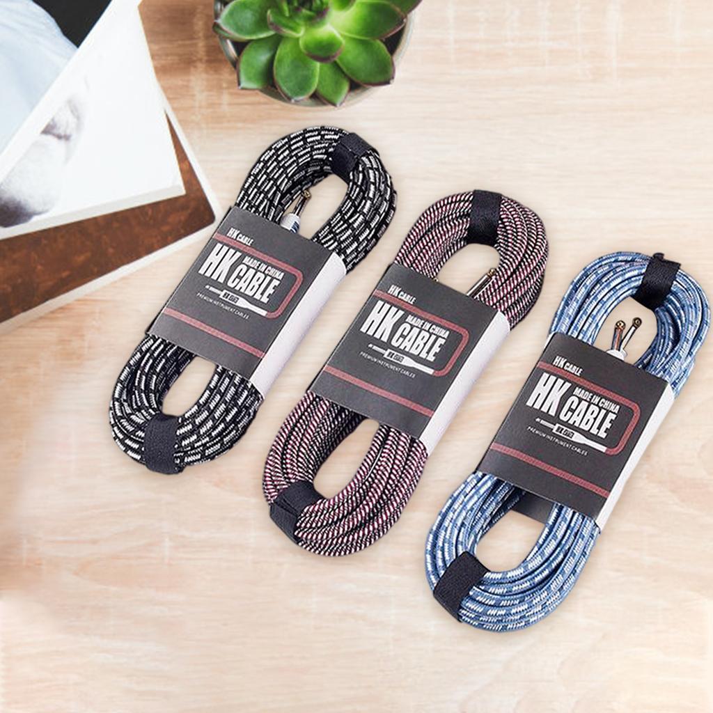 Electric Guitar AMP Cord No Noise Shielded for Bass Mandolin Accessories 10m