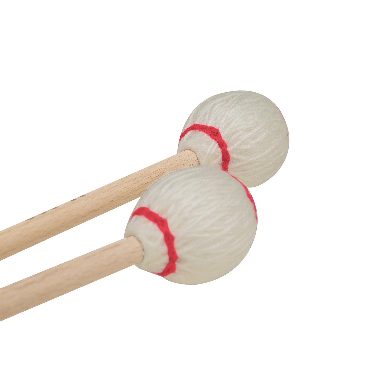 Marimba Mallets Wood Handle Soft Head Professionals Sticks Drums Accessories white red circle