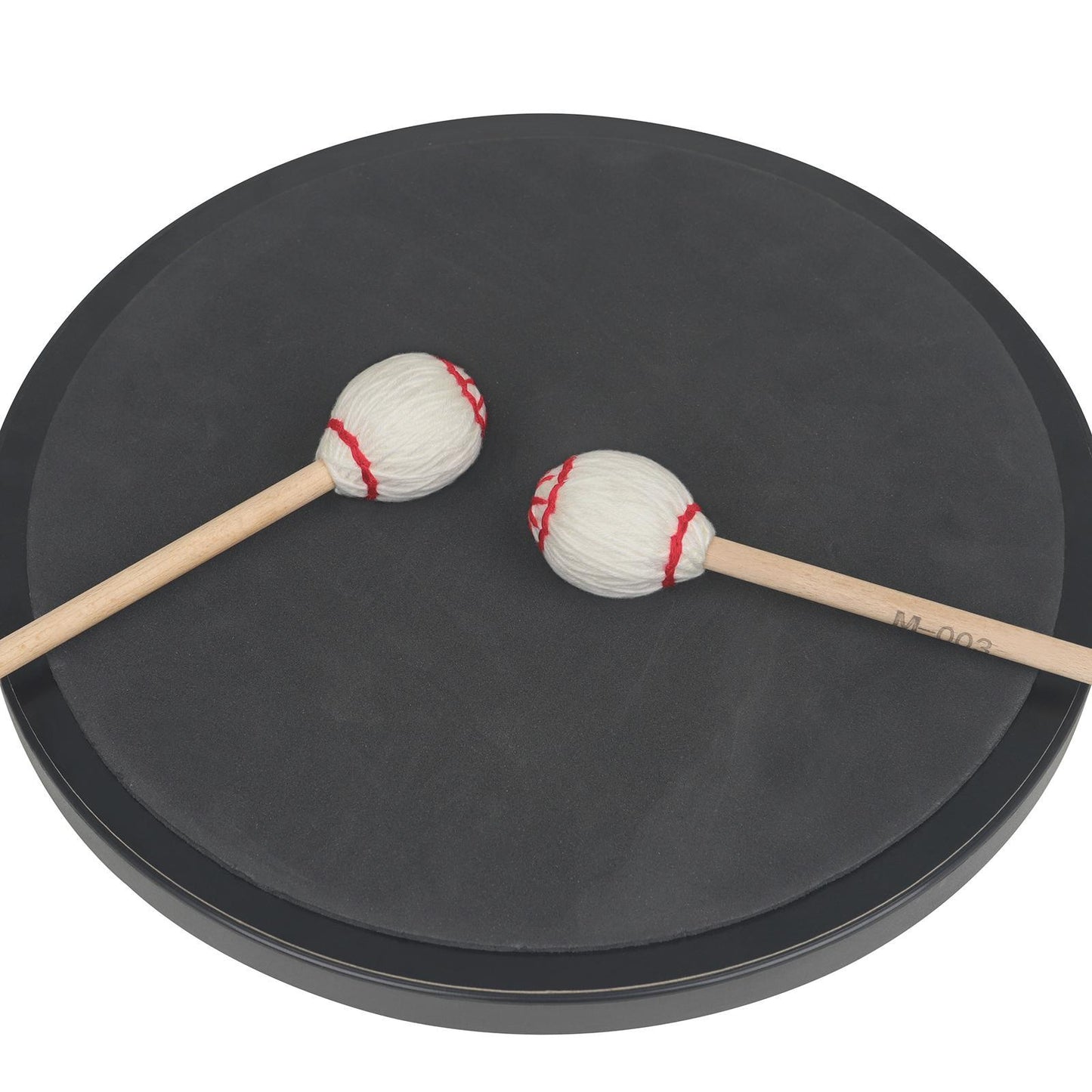 Marimba Mallets Wood Handle Soft Head Professionals Sticks Drums Accessories white red circle