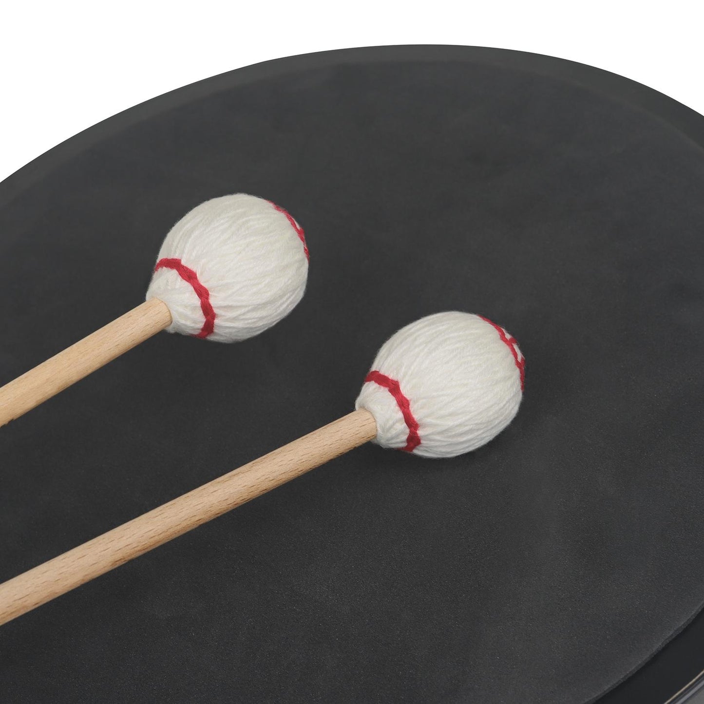 Marimba Mallets Wood Handle Soft Head Professionals Sticks Drums Accessories white red circle