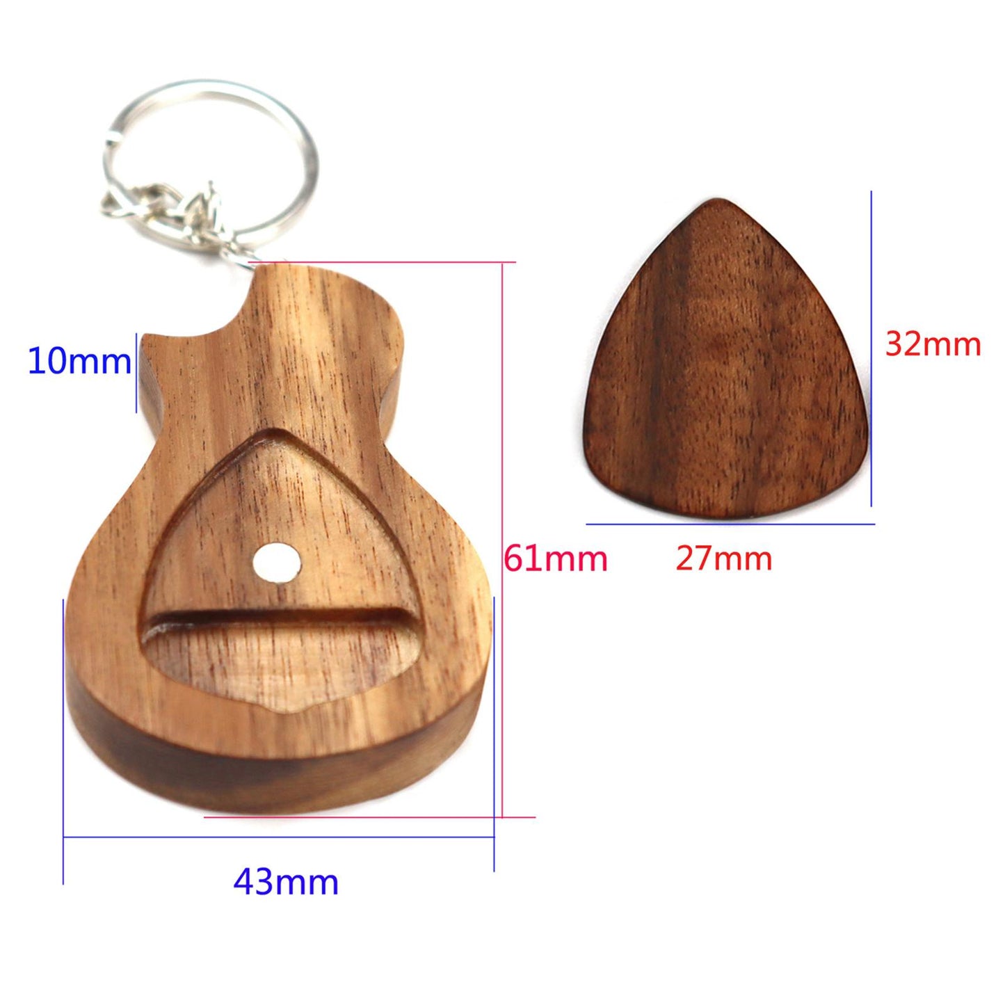 Guitar Plectrum Case 1 Guitar Picks Musical Instrument Accessory Key Buckle