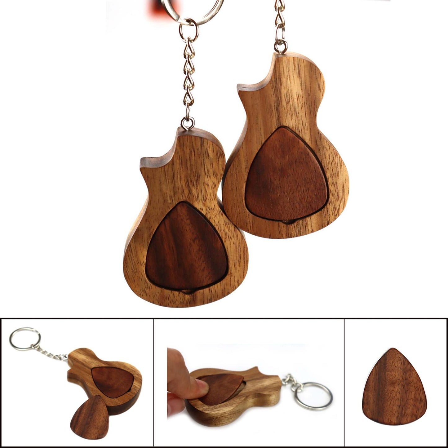 Guitar Plectrum Case 1 Guitar Picks Musical Instrument Accessory Key Buckle