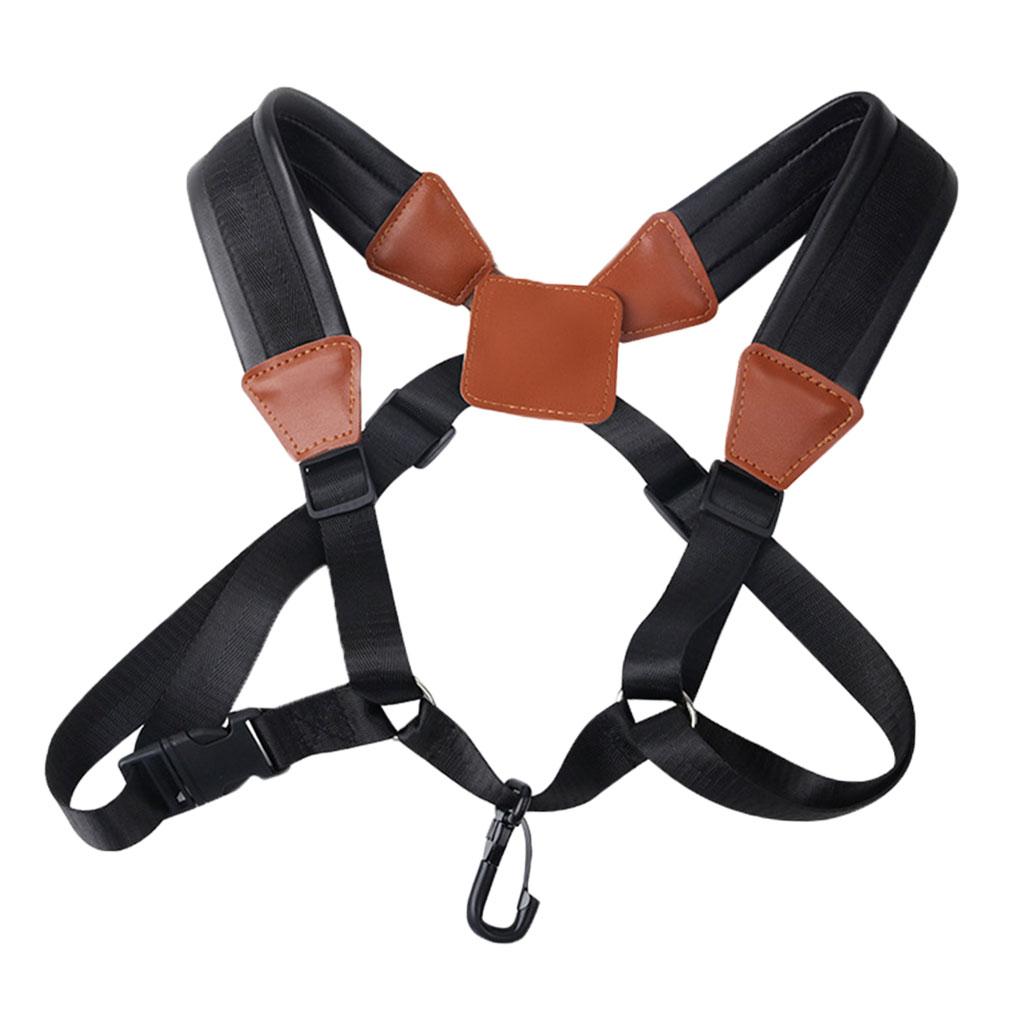 Soft Saxophone Strap with Hook Padded Widened Professional for Tenor Adult Black Medium