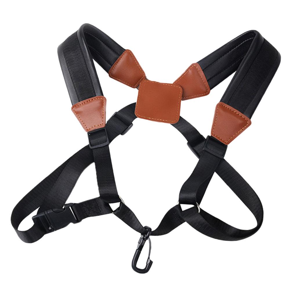 Soft Saxophone Strap with Hook Padded Widened Professional for Tenor Adult Black Small