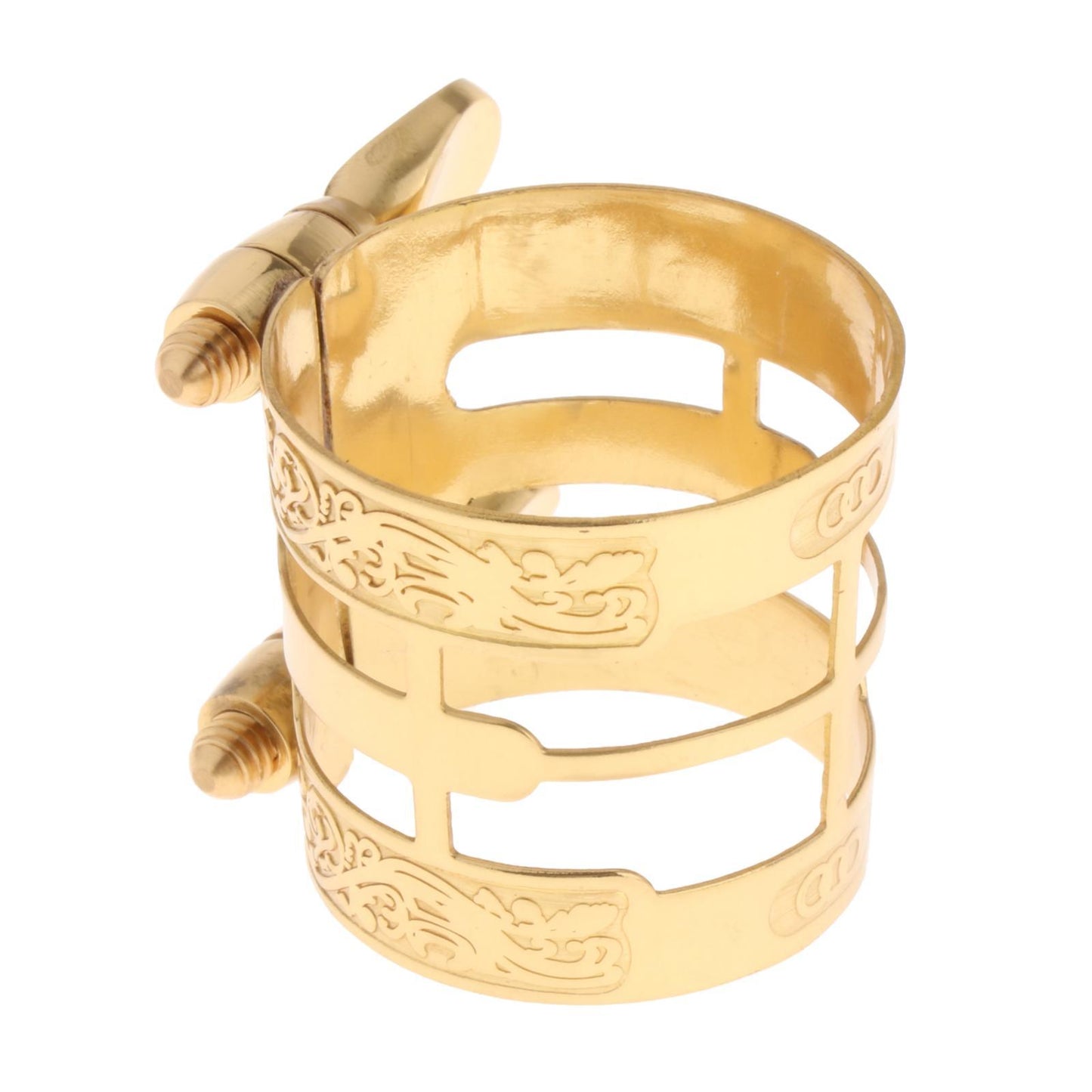 Alto Saxophone Mouthpiece Ligature Mouthpiece Carved for Saxophone Players Lacquered Gold