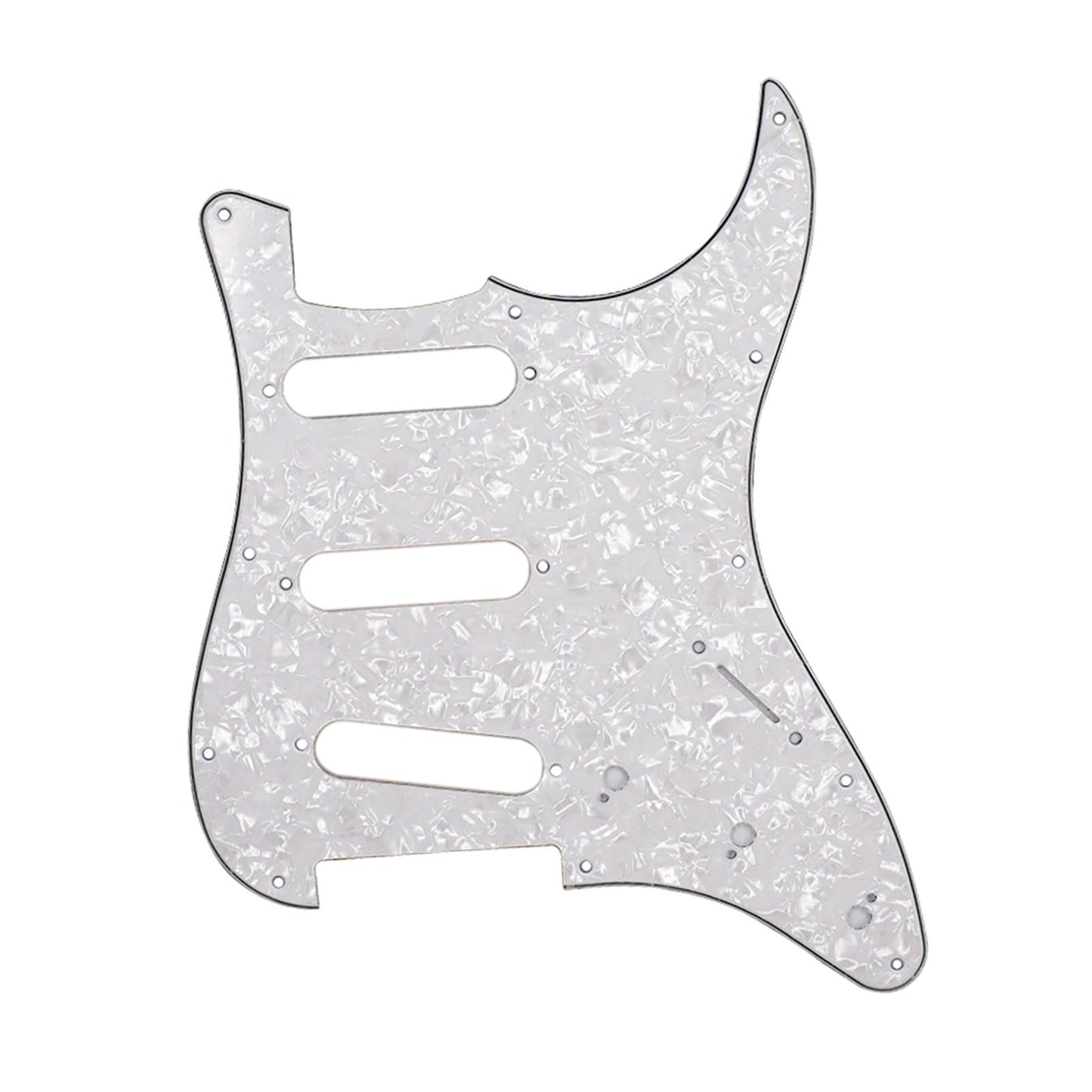 Guitar Pickguard Scratch Plate Pickups f/ SSS USA/Mexican Modern White Pearl