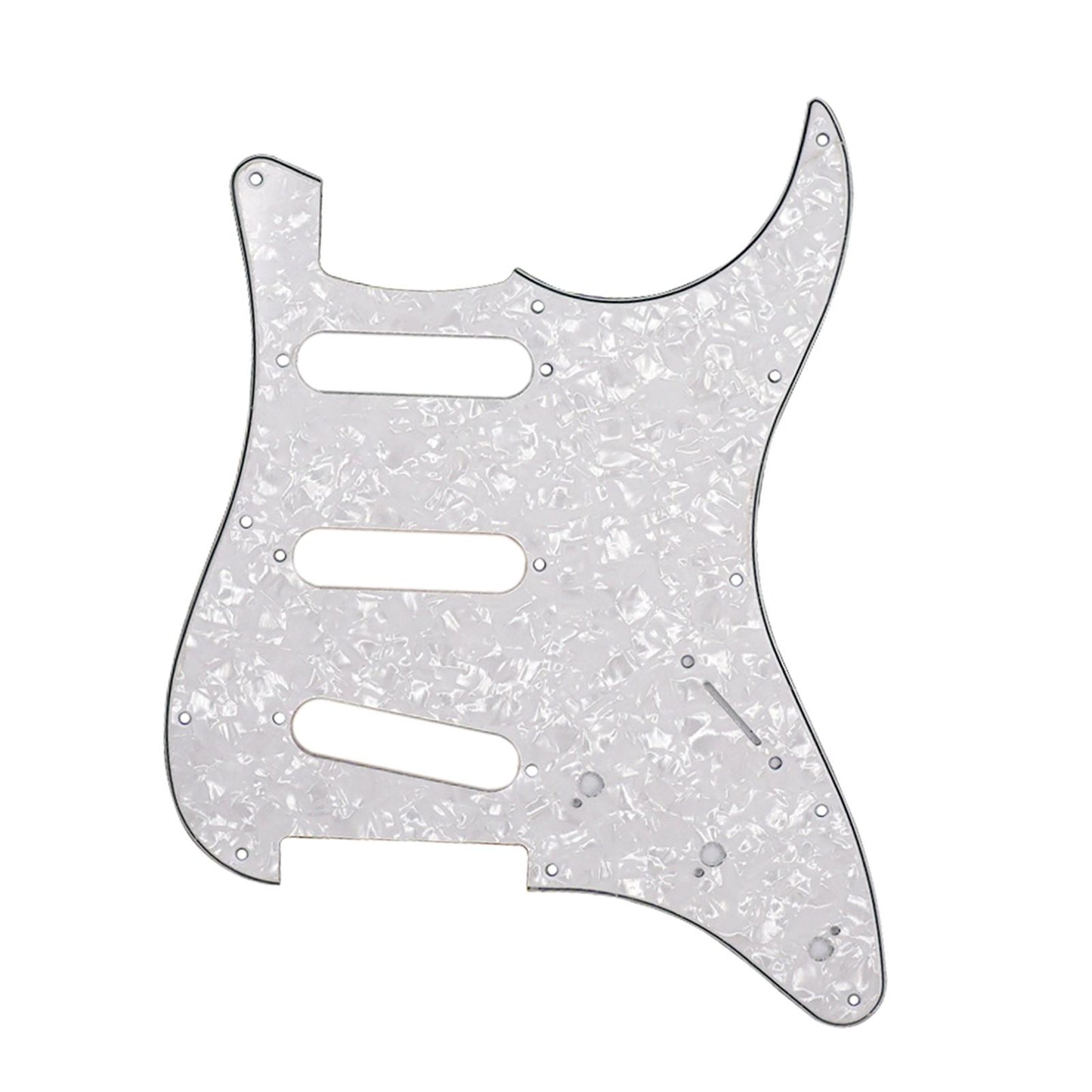 Guitar Pickguard Scratch Plate Pickups f/ SSS USA/Mexican Modern White Pearl