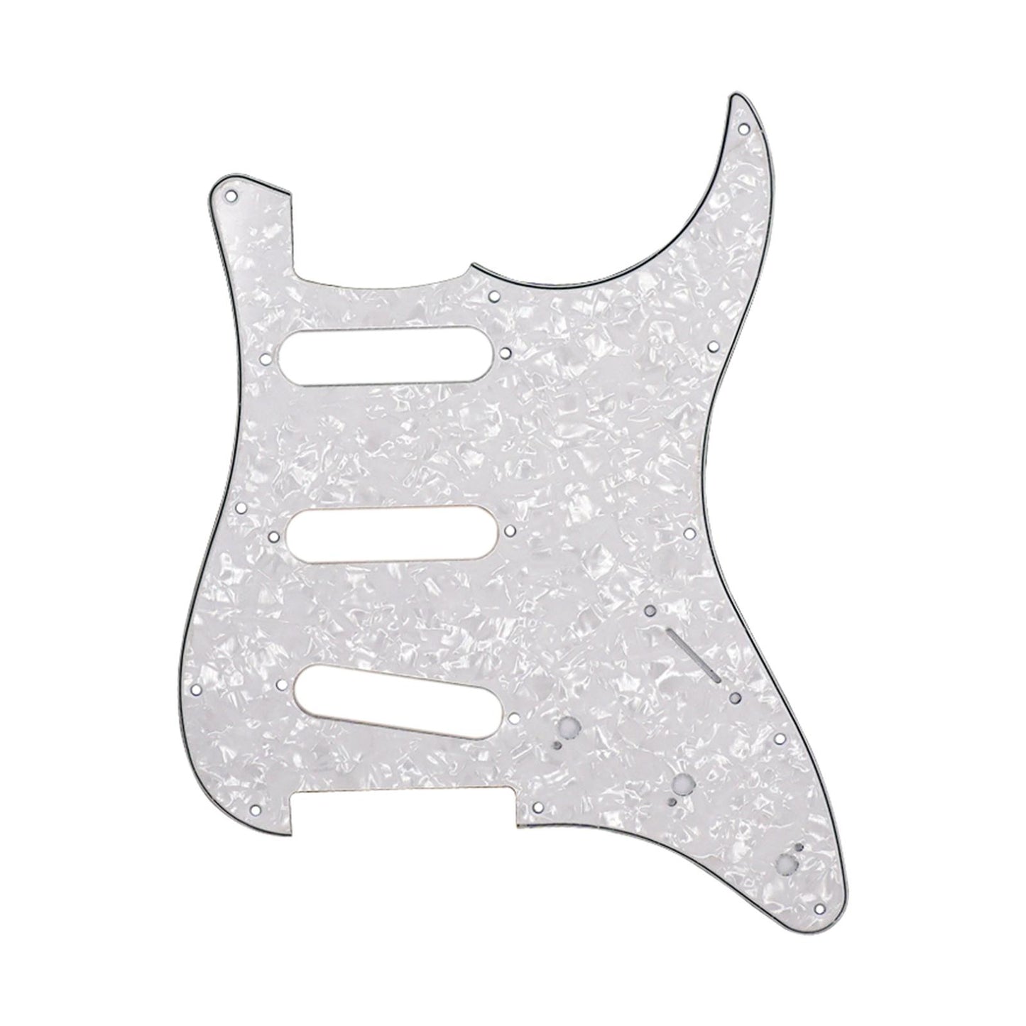 Guitar Pickguard Scratch Plate Pickups f/ SSS USA/Mexican Modern White Pearl