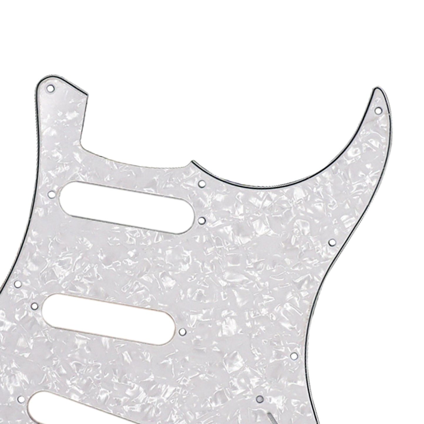 Guitar Pickguard Scratch Plate Pickups f/ SSS USA/Mexican Modern White Pearl