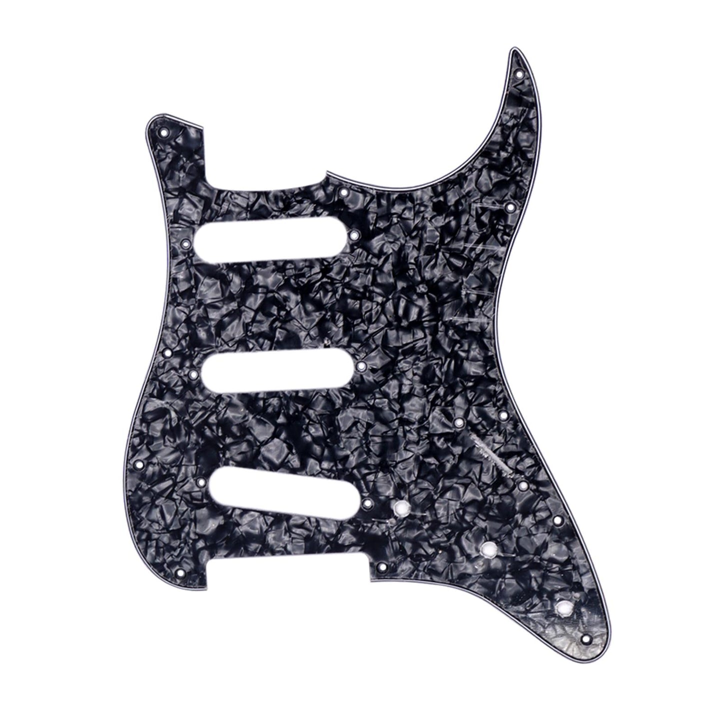 Guitar Pickguard Scratch Plate Pickups f/ SSS USA/Mexican Modern Black Pearl