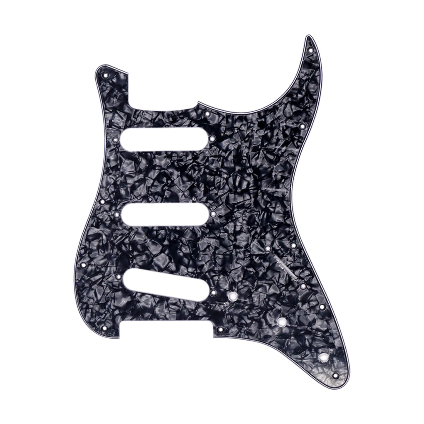 Guitar Pickguard Scratch Plate Pickups f/ SSS USA/Mexican Modern Black Pearl