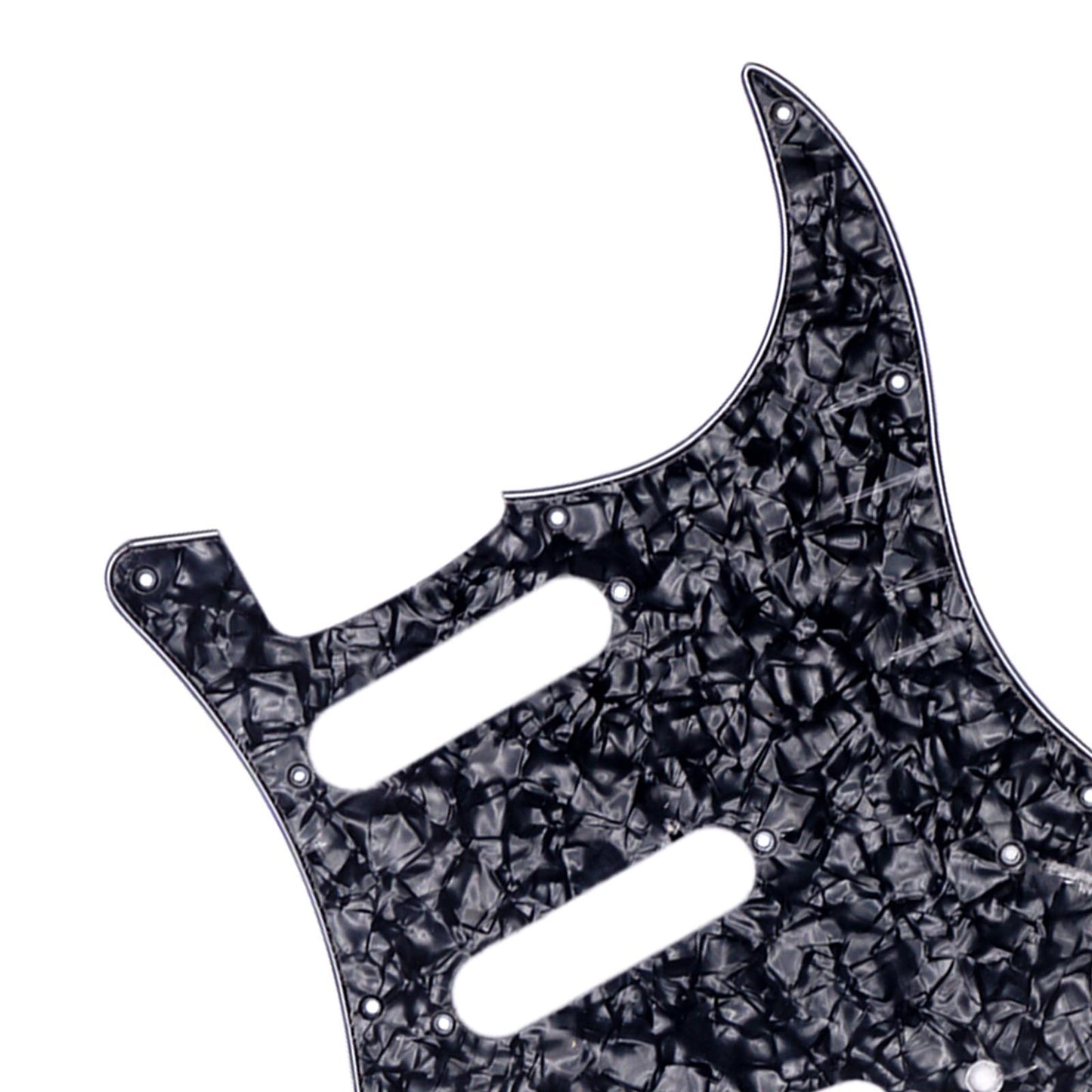 Guitar Pickguard Scratch Plate Pickups f/ SSS USA/Mexican Modern Black Pearl