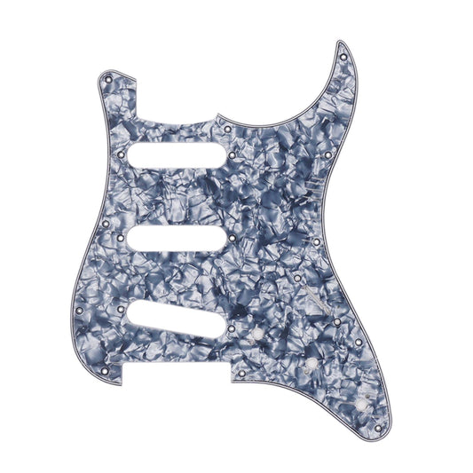 Guitar Pickguard Scratch Plate Pickups f/ SSS USA/Mexican Modern Grey Pearl
