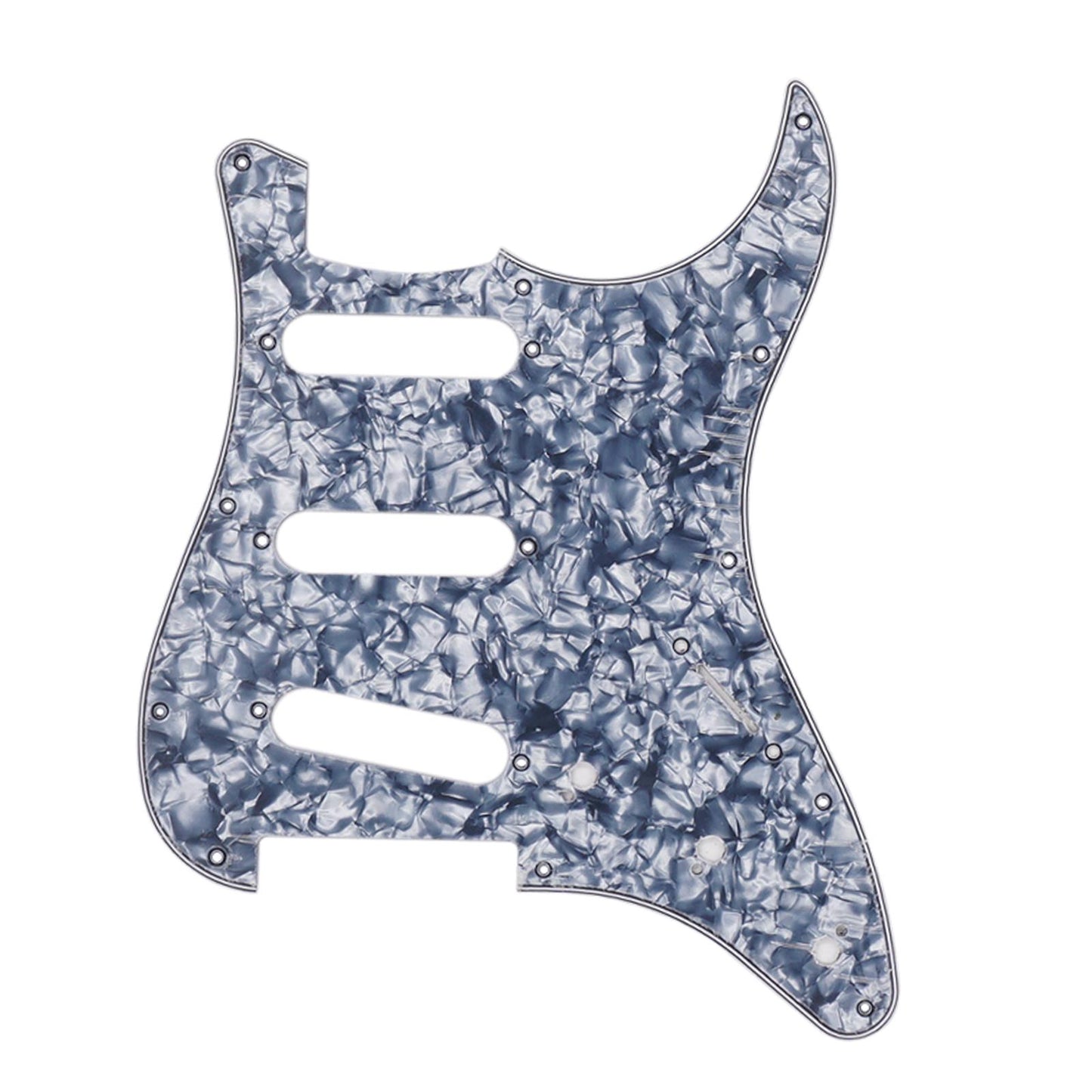 Guitar Pickguard Scratch Plate Pickups f/ SSS USA/Mexican Modern Grey Pearl