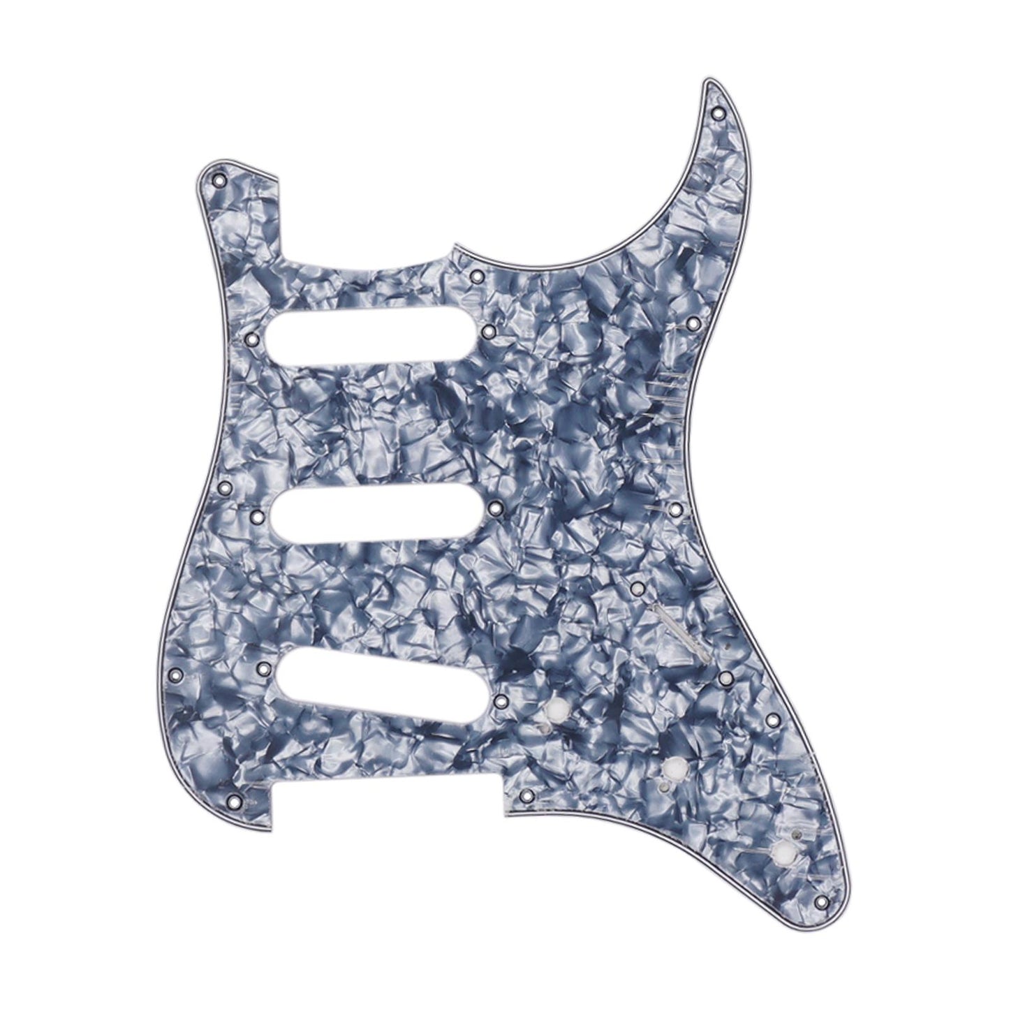 Guitar Pickguard Scratch Plate Pickups f/ SSS USA/Mexican Modern Grey Pearl