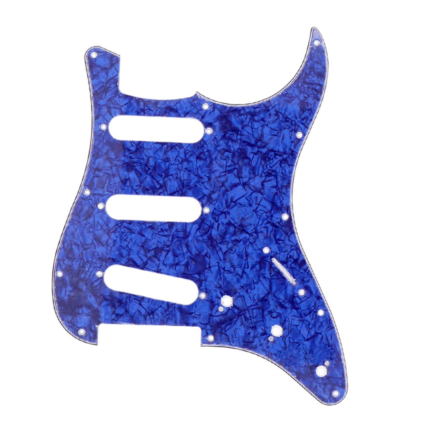 Guitar Pickguard Scratch Plate Pickups f/ SSS USA/Mexican Modern Blue Pearl