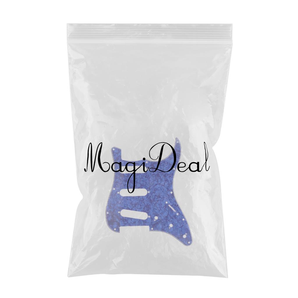 Guitar Pickguard Scratch Plate Pickups f/ SSS USA/Mexican Modern Blue Pearl