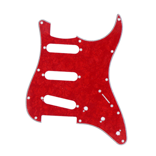 Guitar Pickguard Scratch Plate Pickups f/ SSS USA/Mexican Modern Red Pearl