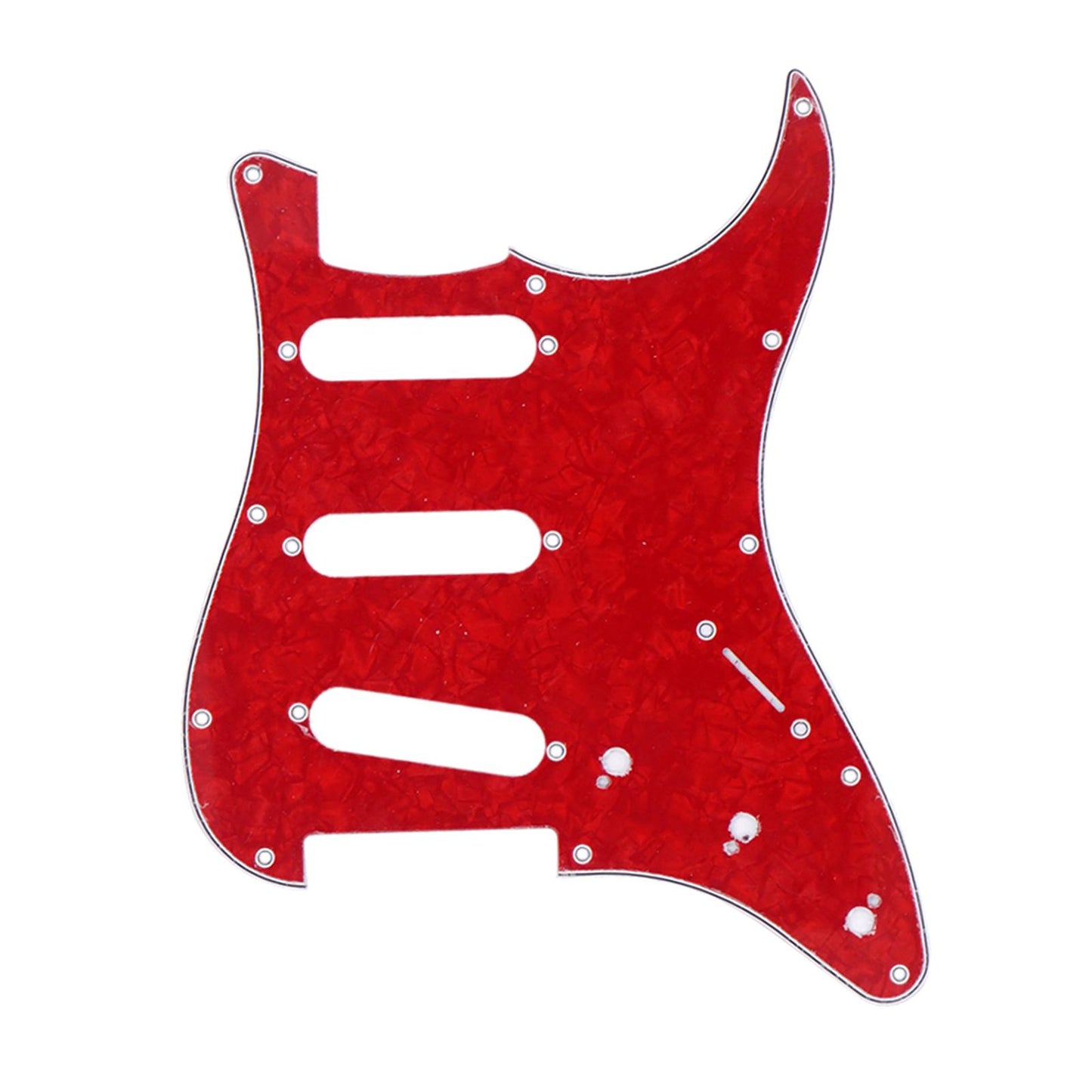 Guitar Pickguard Scratch Plate Pickups f/ SSS USA/Mexican Modern Red Pearl