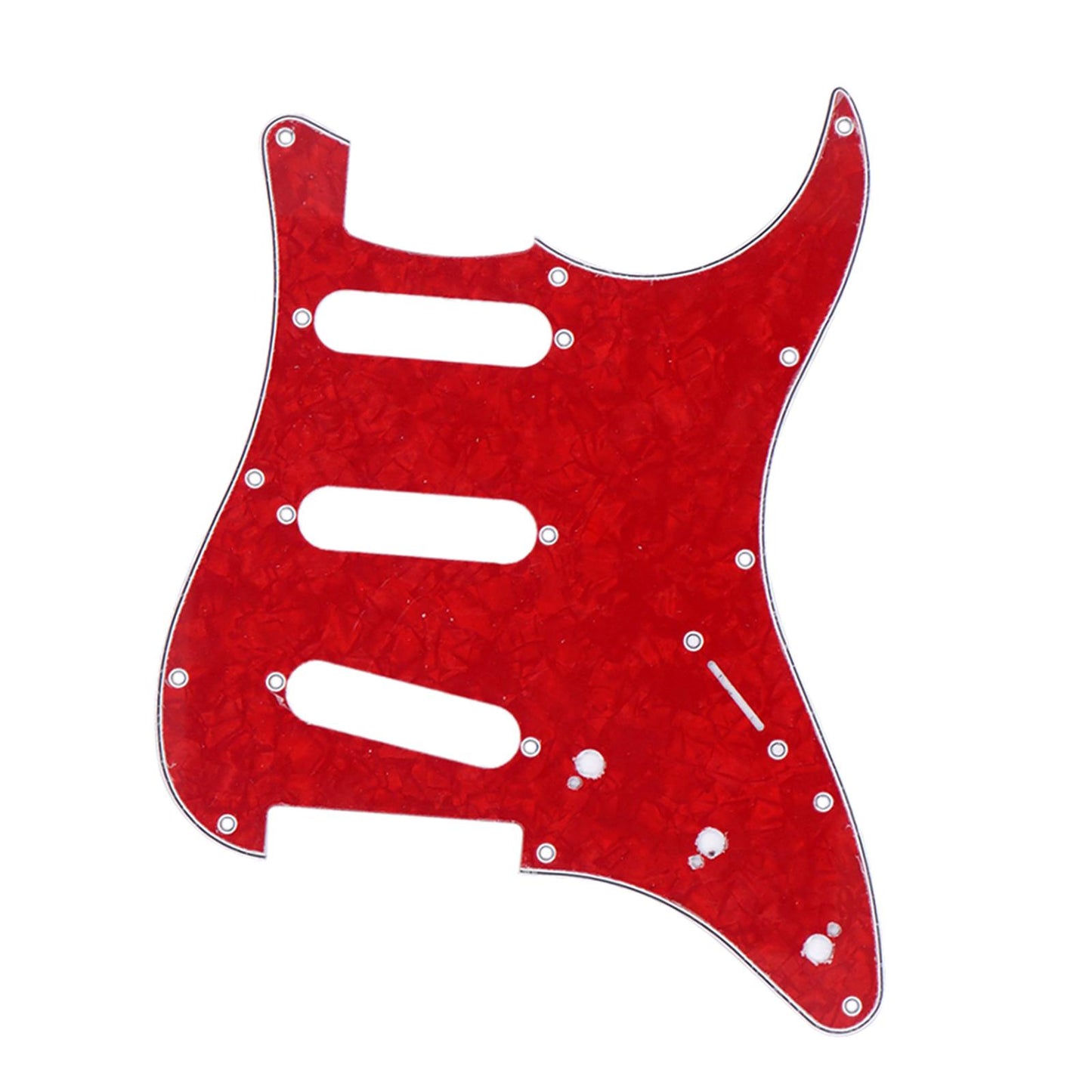 Guitar Pickguard Scratch Plate Pickups f/ SSS USA/Mexican Modern Red Pearl