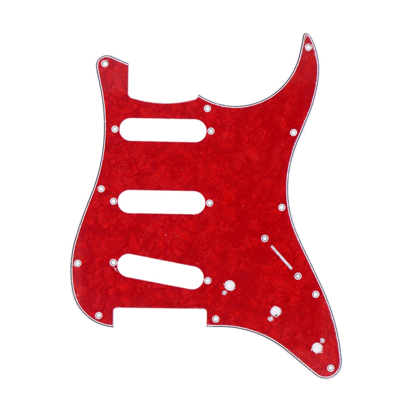 Guitar Pickguard Scratch Plate Pickups f/ SSS USA/Mexican Modern Red Pearl