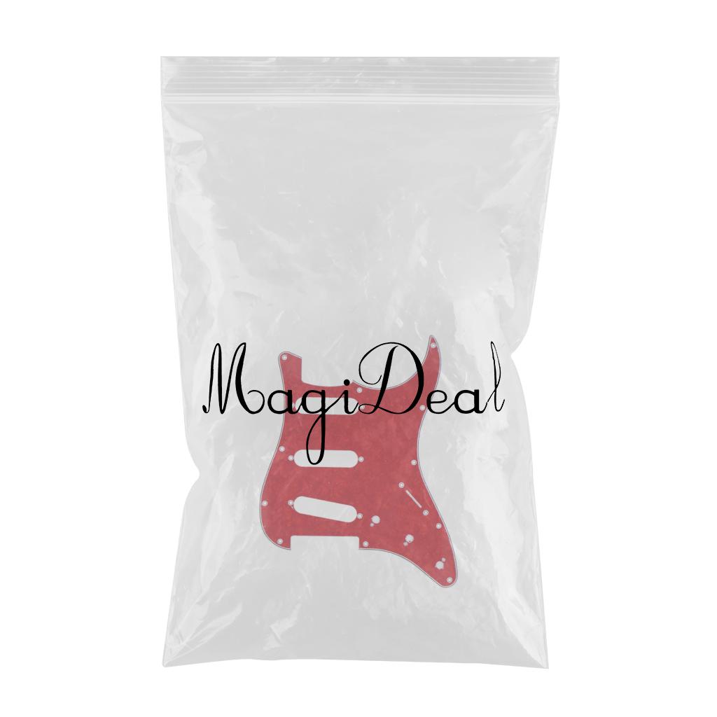 Guitar Pickguard Scratch Plate Pickups f/ SSS USA/Mexican Modern Red Pearl