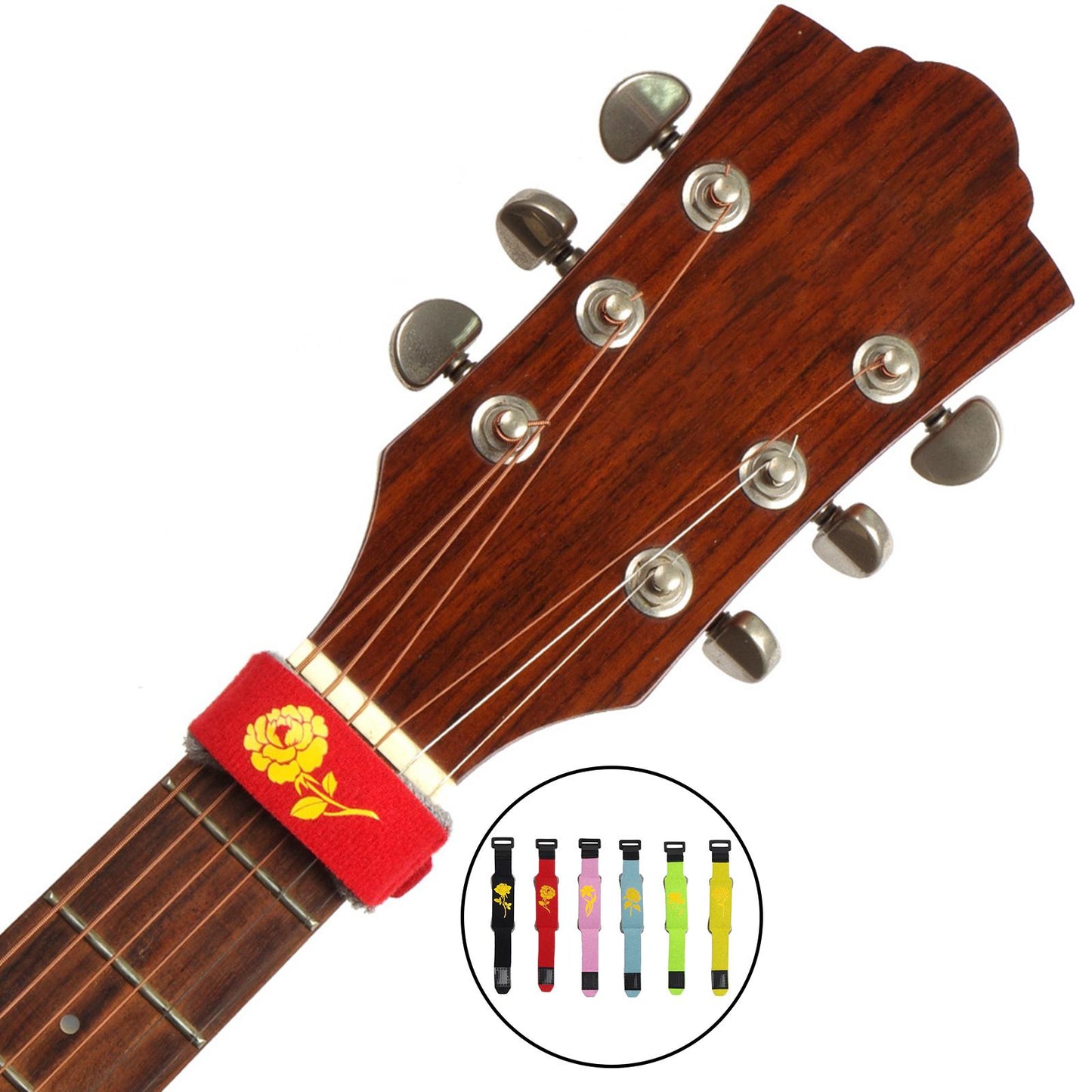 Guitar String Muter Practical Universal Portable for 4 String  peony