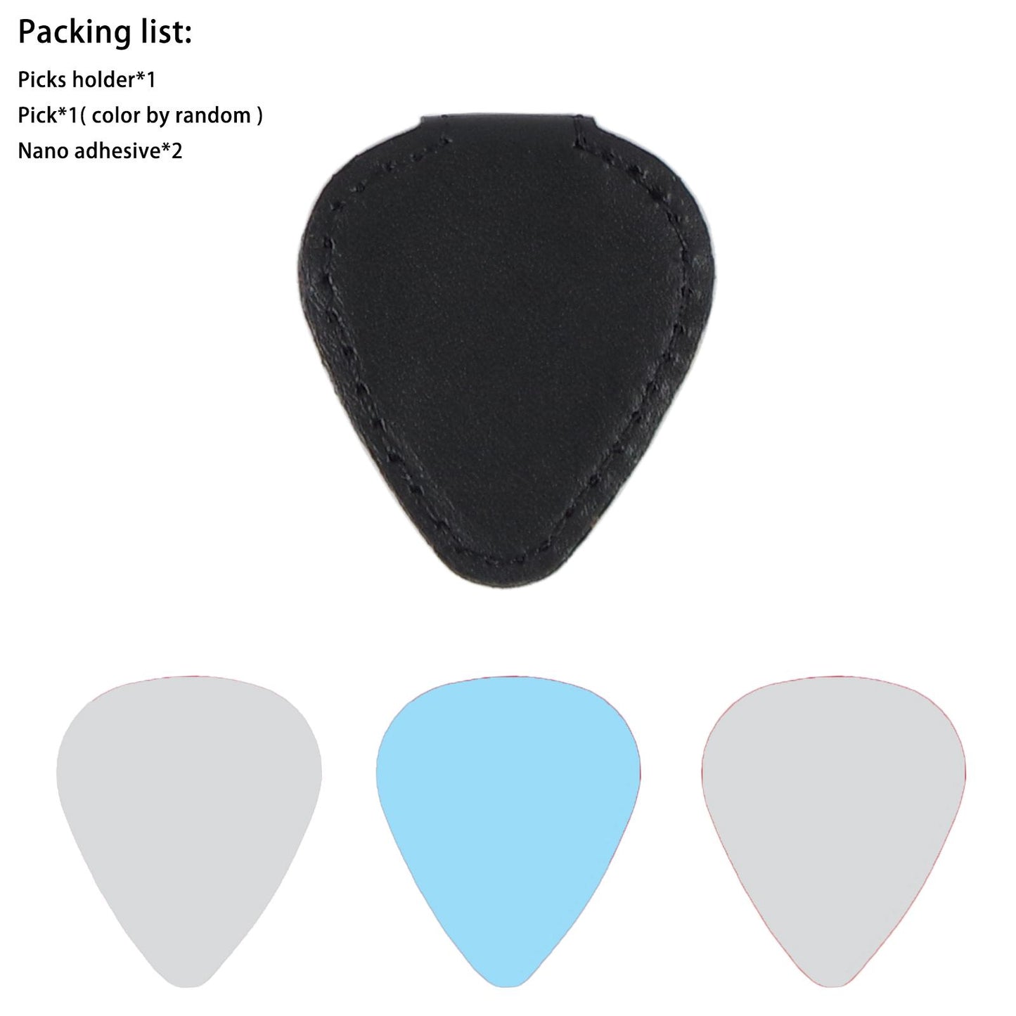 Guitar Pick Holder Magnetic Storage Bag Gifts Plectrum Bag Guitar Lovers Black
