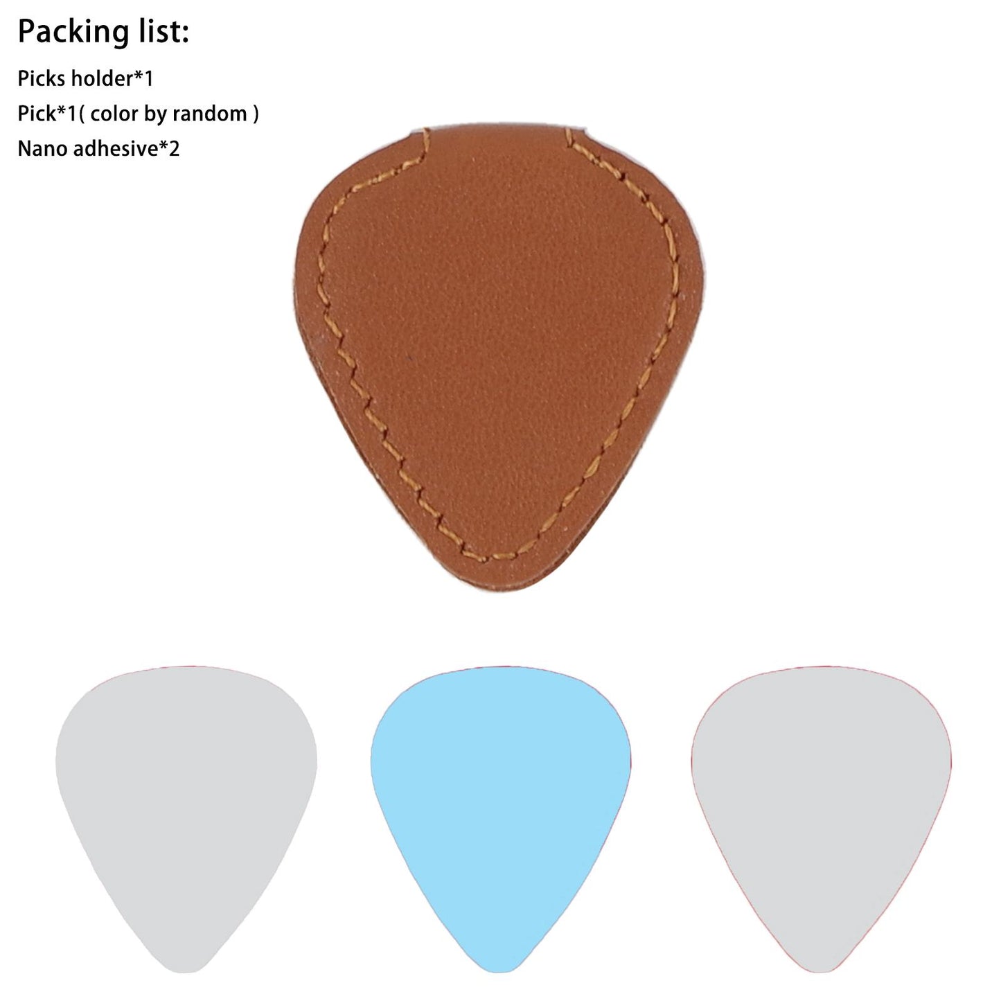 Guitar Pick Holder Magnetic Storage Bag Gifts Plectrum Bag Guitar Lovers Brown