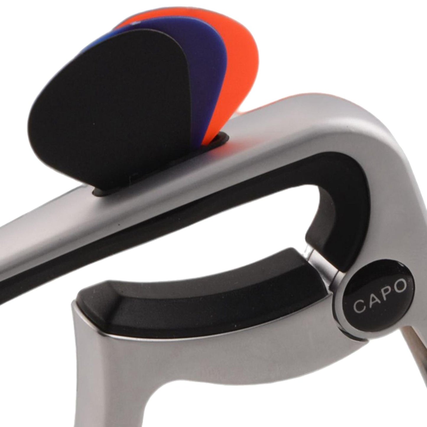 3In1 Capo Classical with 3 Picks for Acoustic Guitar Ukulele Banjo Silver