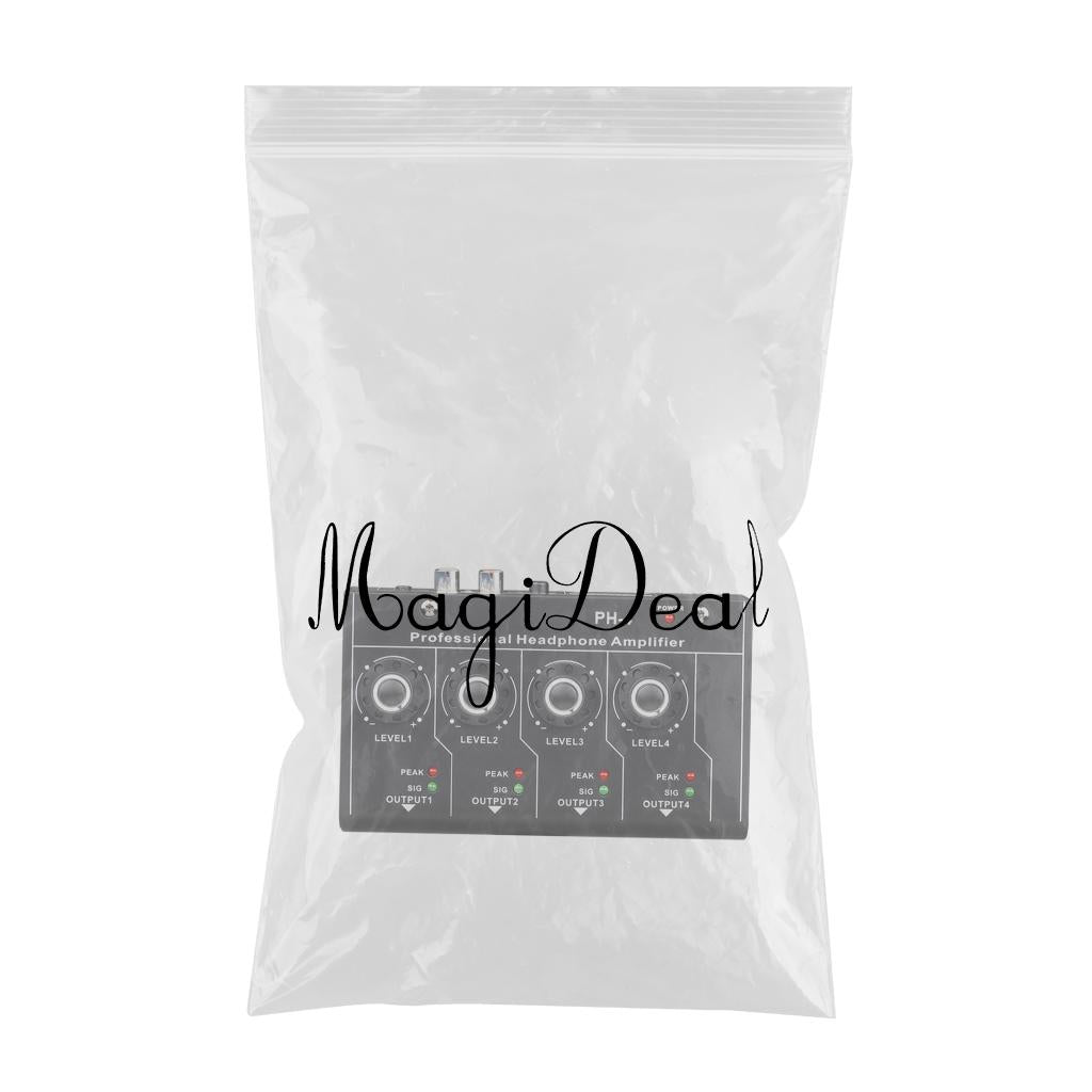 Headphone Amplifier 4 Channels PH-4 All-Metal for Home Audio Equipment