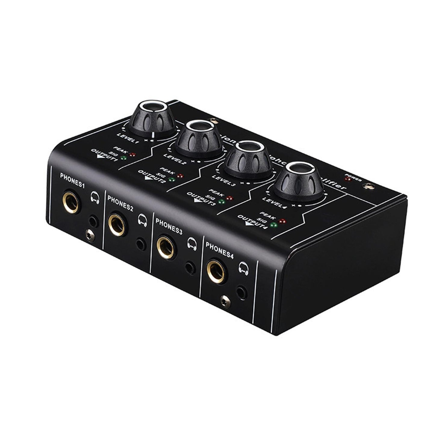 Headphone Amplifier 4 Channels PH-4 All-Metal for Home Audio Equipment