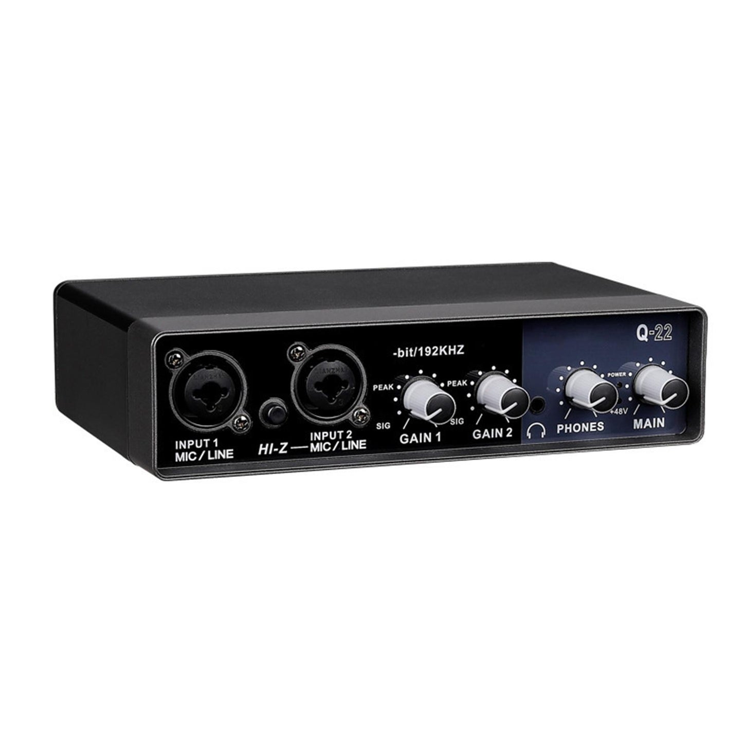 Sound Card Audio Interface 24-Bit/192KHz Stereo Audio USB 2.0 for Laptop