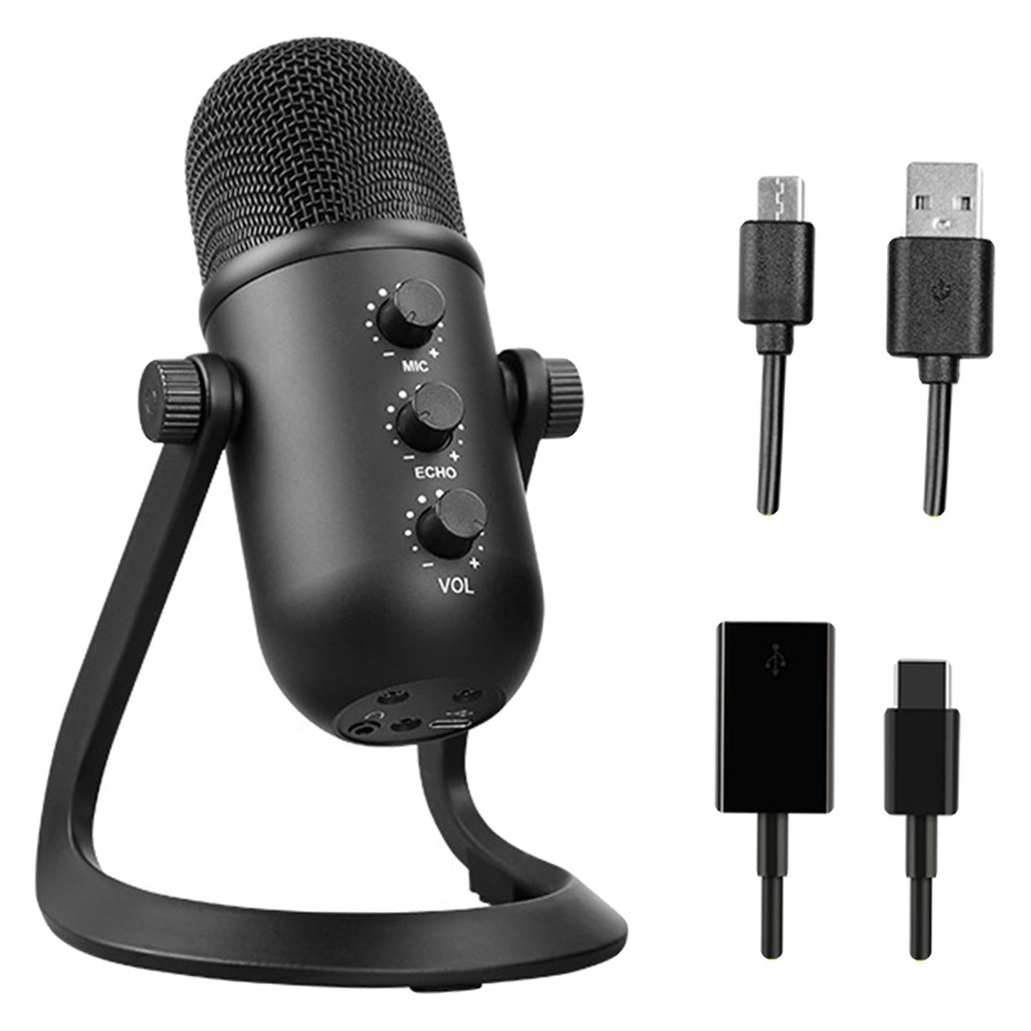 Professional Cardioid Wired Condenser Microphone Party Desk Cardioid Mic for Android