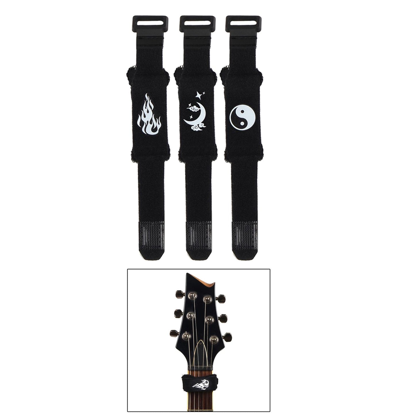 Guitar String Mute Belt Dampener Muter Eliminating Noise for Guitar Flame