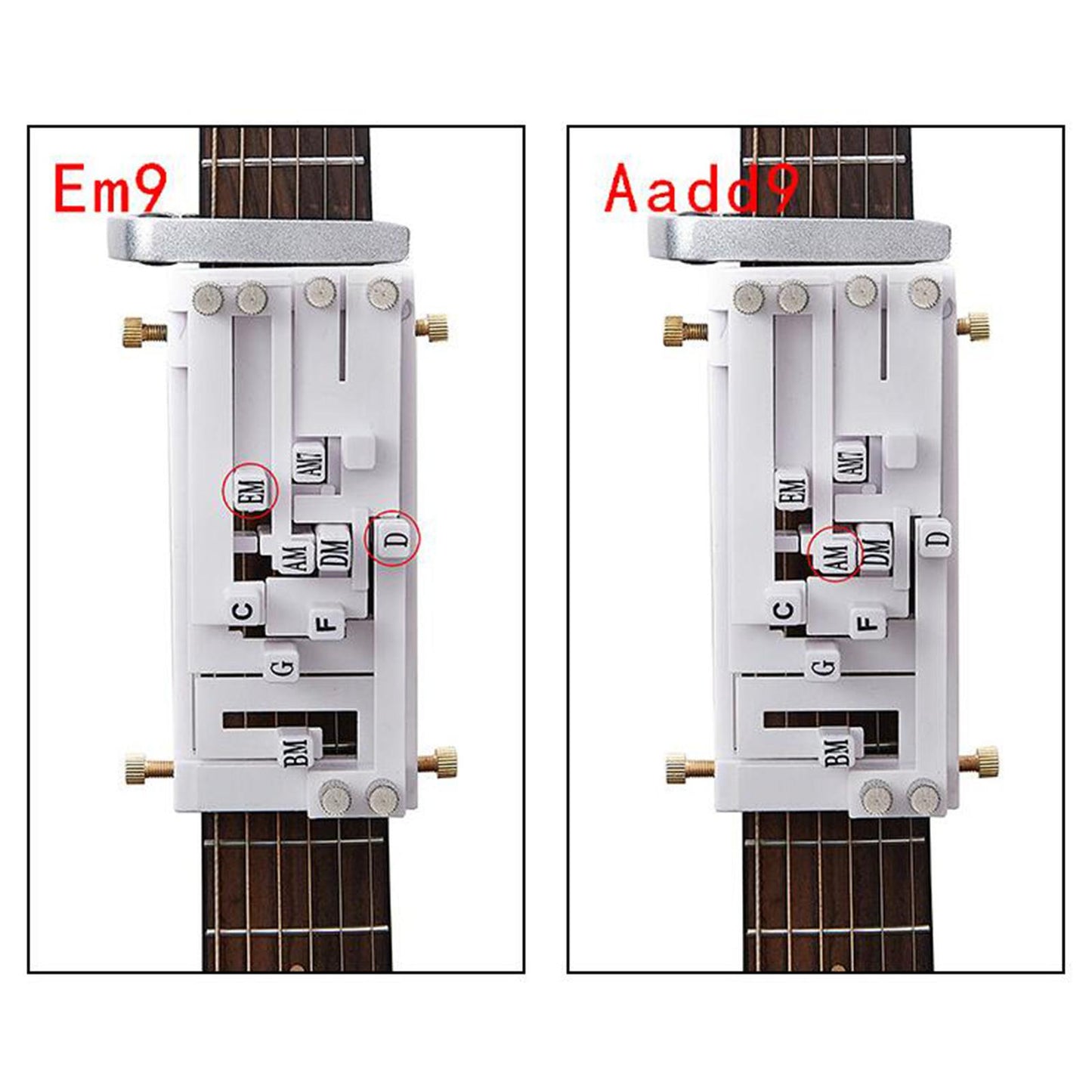 Guitar Aid Chord Trainer Learning System Teach Practice Assistant Beginner White