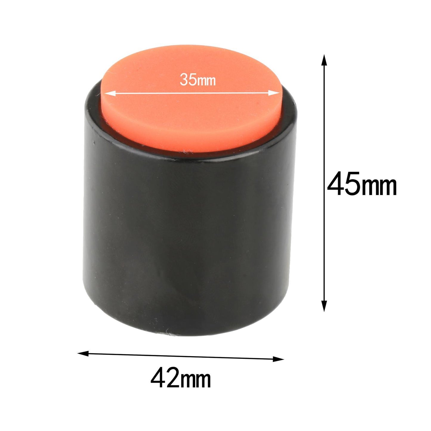 Mini Dumb Drum Percussion Instrument Accessories Easy to Carry Silicone Orange