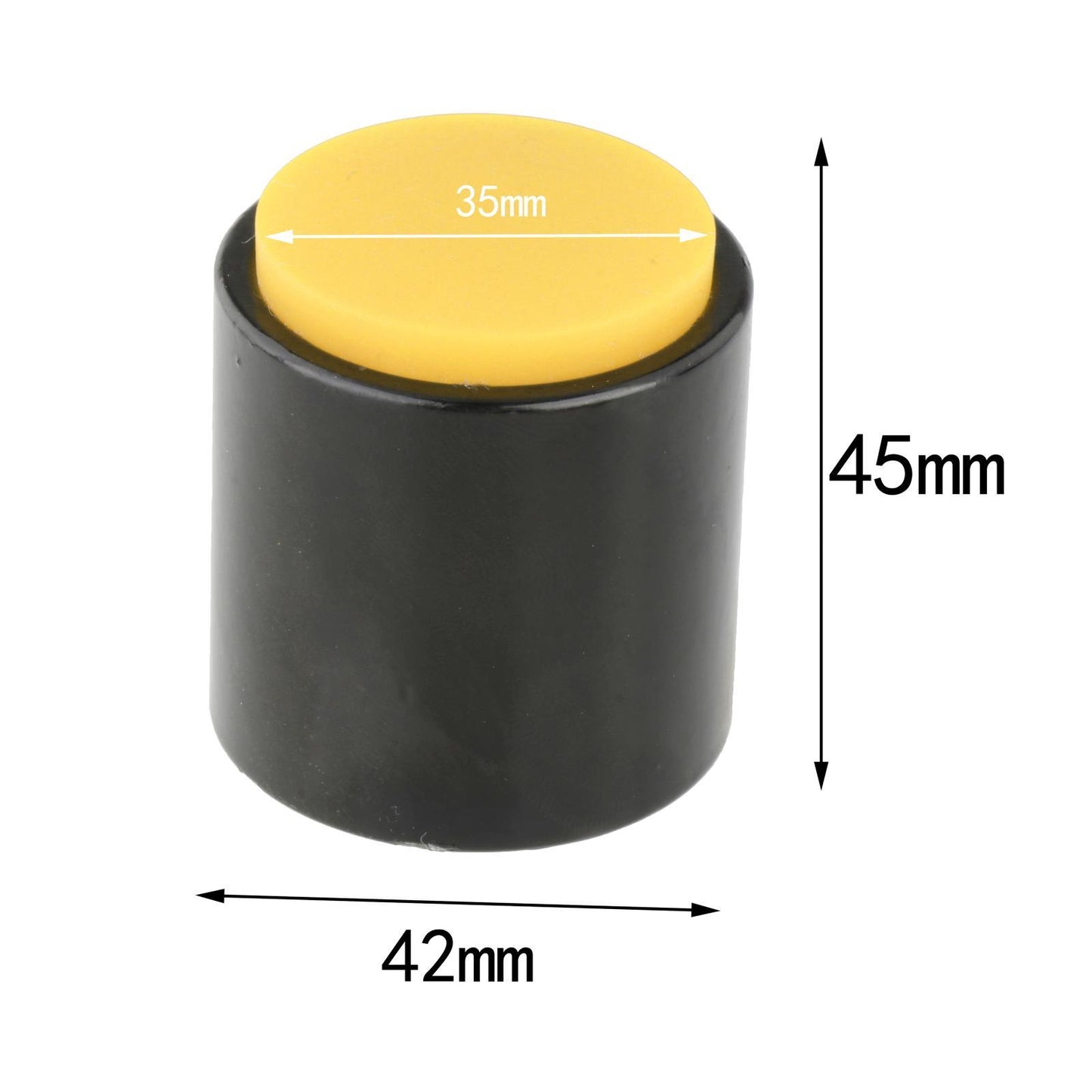 Mini Dumb Drum Percussion Instrument Accessories Easy to Carry Silicone Yellow