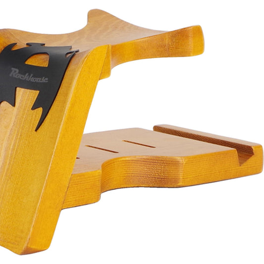 Guitar Neck Rest with Pick Slots Support Anti Slip for String Instrument Yellow