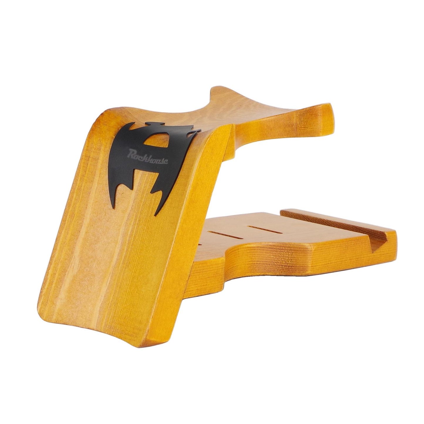 Guitar Neck Rest with Pick Slots Support Anti Slip for String Instrument Yellow