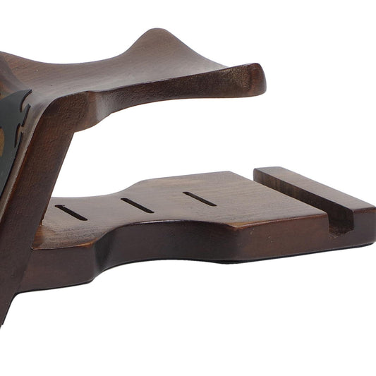 Guitar Neck Rest with Pick Slots Support Anti Slip for String Instrument Brown