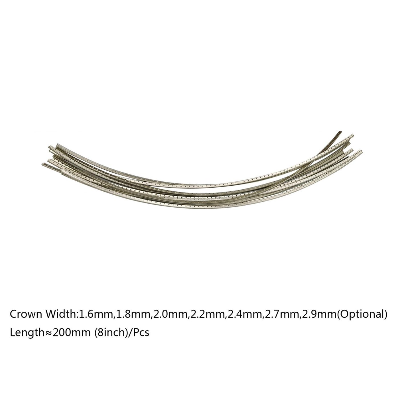 10 Pieces Guitar Fret Wire 200mm for 8'' Acoustic Guitar Bass Supplies 1.6mm