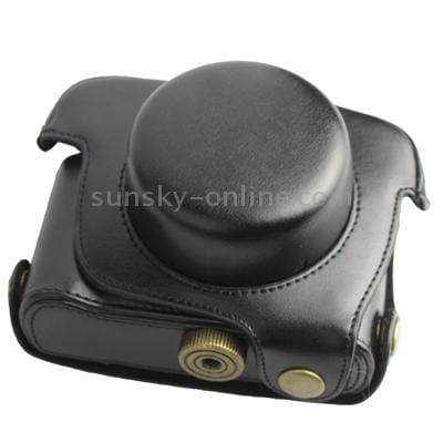 Leather Camera Case Bag for Panasonic GF2 (Black)