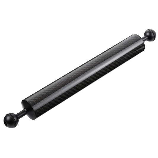 PULUZ 14.56 inch 37cm Length 40mm Diameter Dual Balls Carbon Fiber Floating Arm, Ball Diameter: 25mm, Buoyancy: 300g