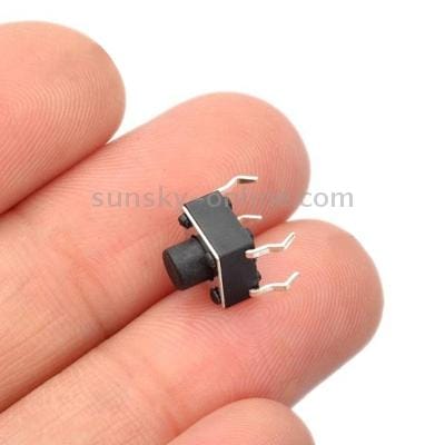 100 pcs PA66 DC 12V 50mA Tact Switch, Size: 6 x 6 x 6 mm