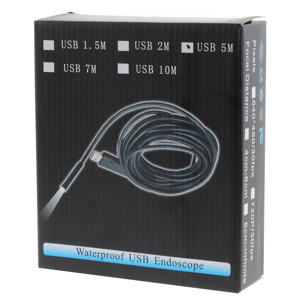 5M 4 LED USB Waterproof Endoscope Borescope Snake Inspection Video Camera
