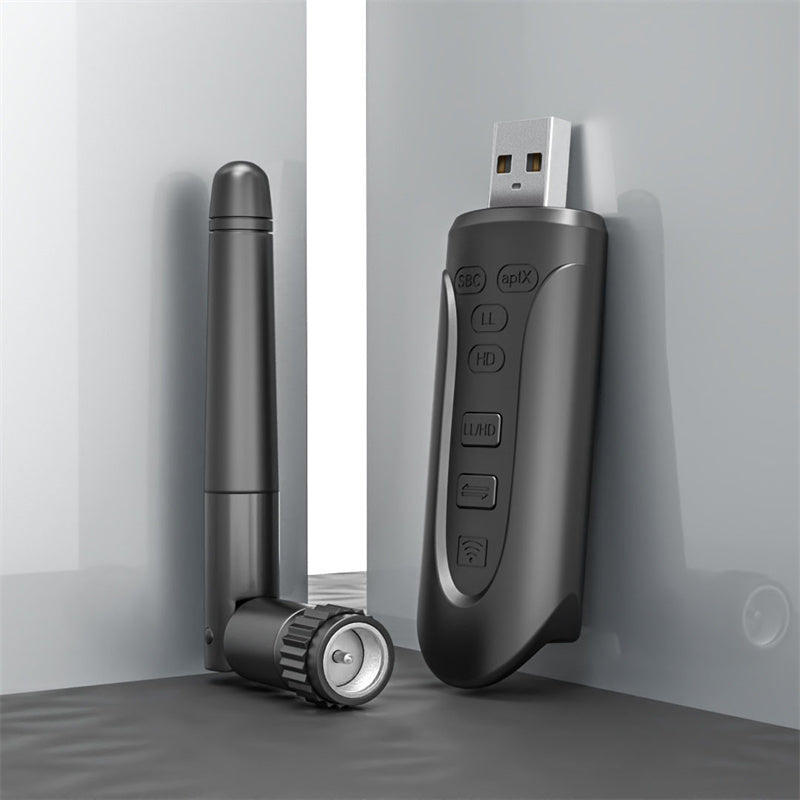 BT-502 USB Bluetooth 5.3 Adapter Wireless Computer Audio Transmitter with Antenna for Speaker Headset